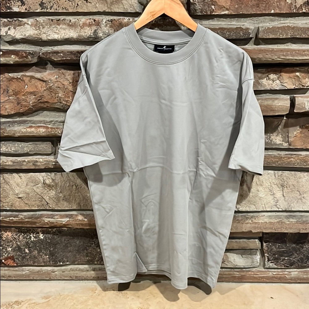 Concept Collective Heavyweight Cotton Light Gray Crewneck Short Sleeve Tee